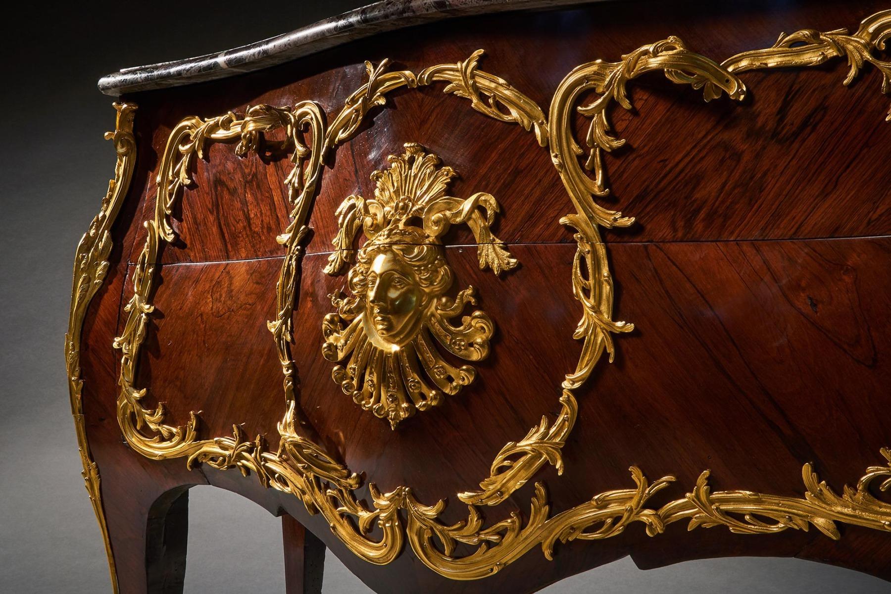 19th Century Louis XV Style Ormolu Mounted Commode by Hopillart & Leroy Paris 2