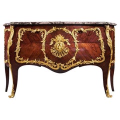 French 19th Century Louis XV Style Ormolu Mounted Commode by Hopillart & Leroy P