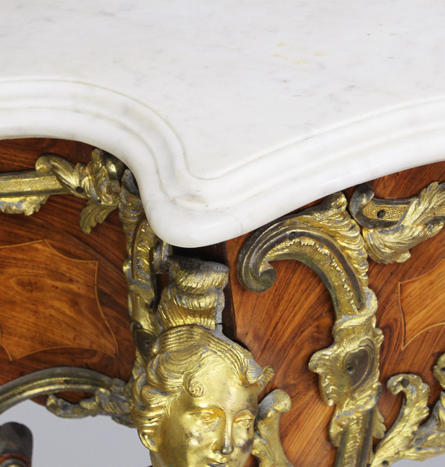 French 19th Century Louis XV Style Ormolu-Mounted Console After Charles Cressent For Sale 7
