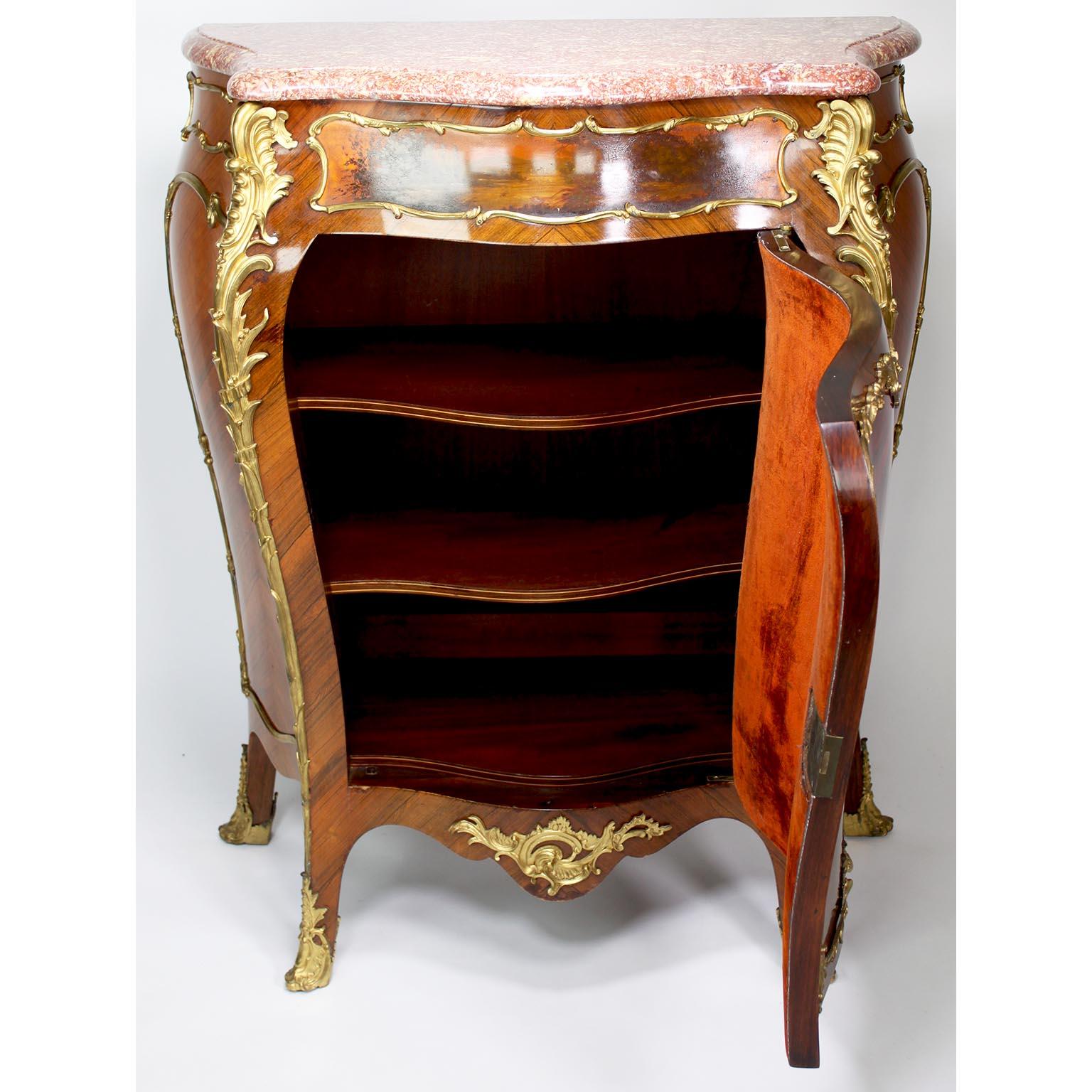 French 19th Century Louis XV Style Ormolu Mounted Kingwood Vernis-Martin Cabinet For Sale 3