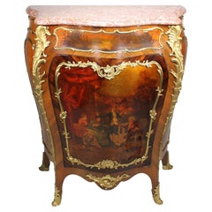 French 19th Century Louis XV Style Ormolu Mounted Kingwood Vernis-Martin Cabinet