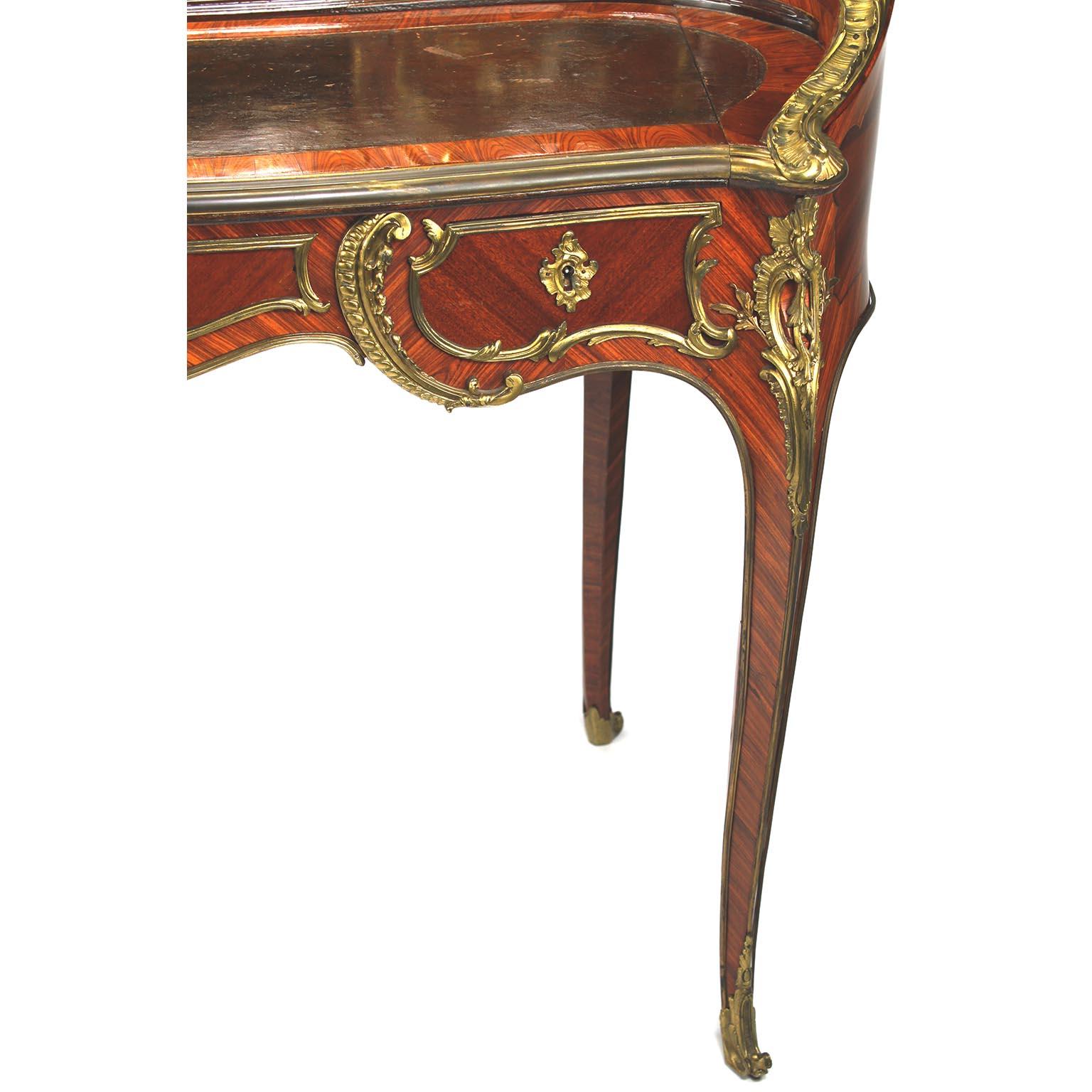 French 19th Century Louis XV Style Ormolu-Mounted Lady's Secretary Desk, Millet For Sale 5