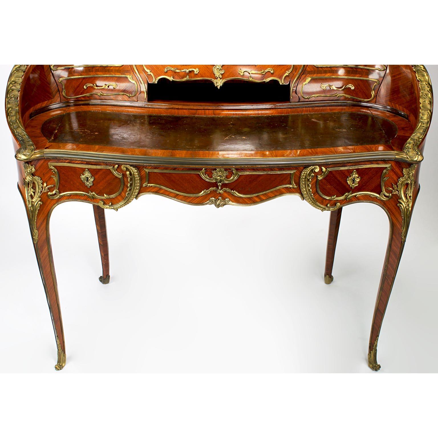 French 19th Century Louis XV Style Ormolu-Mounted Lady's Secretary Desk, Millet For Sale 3