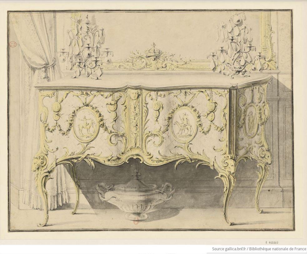 Commode Médallier francese del XIX secolo in stile Luigi XV con ormeggio in mogano in vendita 14