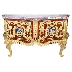 French 19th Century Louis XV Style Ormolu-Mounted Mahogany Commode Médallier