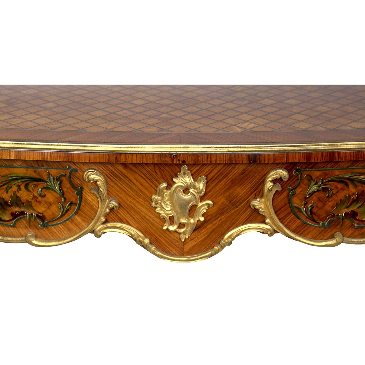 Scrivania francese del XIX secolo in stile Louis XV con ormeggio e Vernis Martin, Attr. Majorelle in vendita 3
