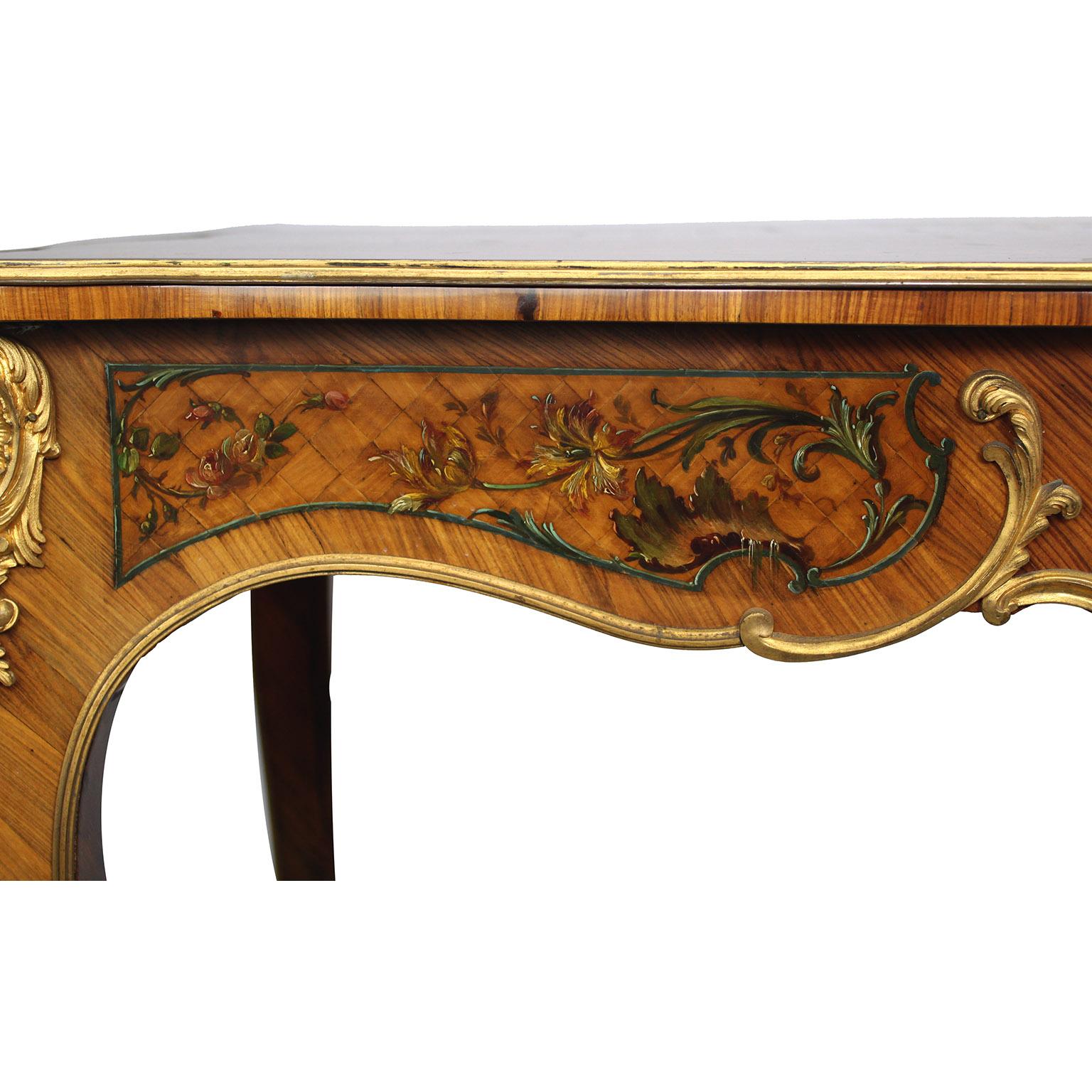 Scrivania francese del XIX secolo in stile Louis XV con ormeggio e Vernis Martin, Attr. Majorelle in vendita 4
