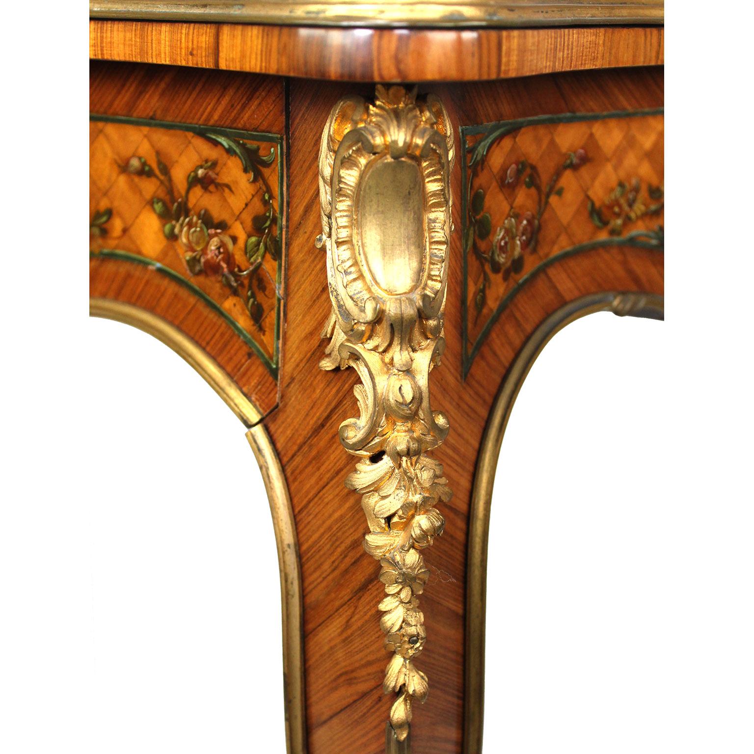 Scrivania francese del XIX secolo in stile Louis XV con ormeggio e Vernis Martin, Attr. Majorelle in vendita 2
