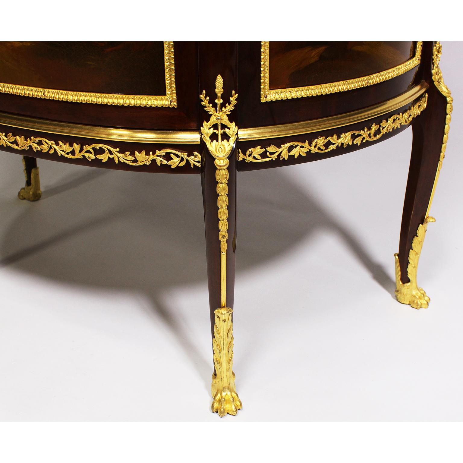 French Louis XV Style Ormolu and Vernis Martin Vitrine Attributed to F. Linke For Sale 6