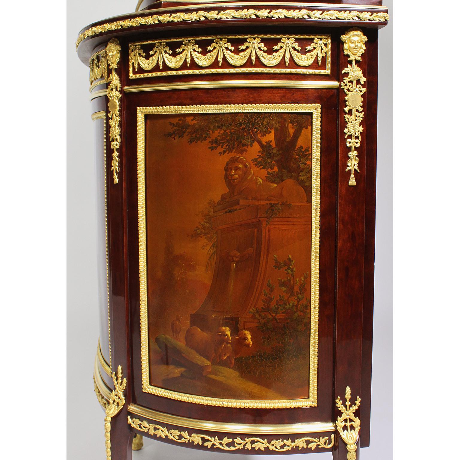 French Louis XV Style Ormolu and Vernis Martin Vitrine Attributed to F. Linke For Sale 9