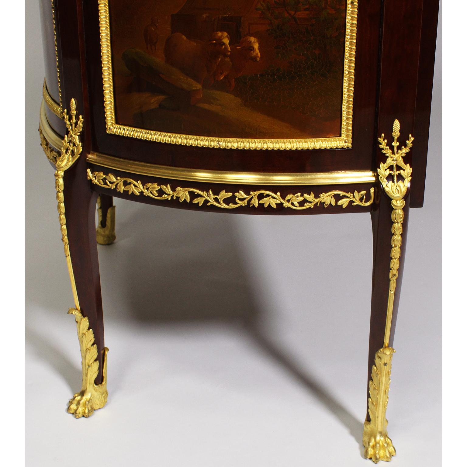 French Louis XV Style Ormolu and Vernis Martin Vitrine Attributed to F. Linke For Sale 10