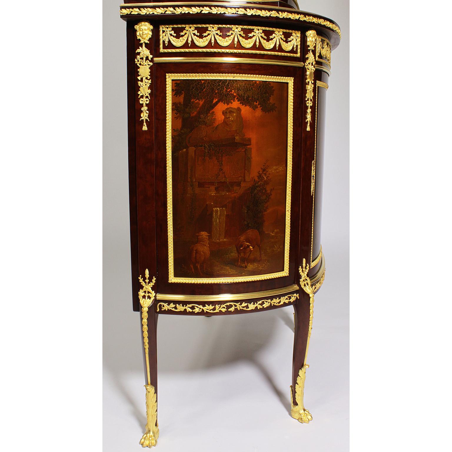 French Louis XV Style Ormolu and Vernis Martin Vitrine Attributed to F. Linke For Sale 11