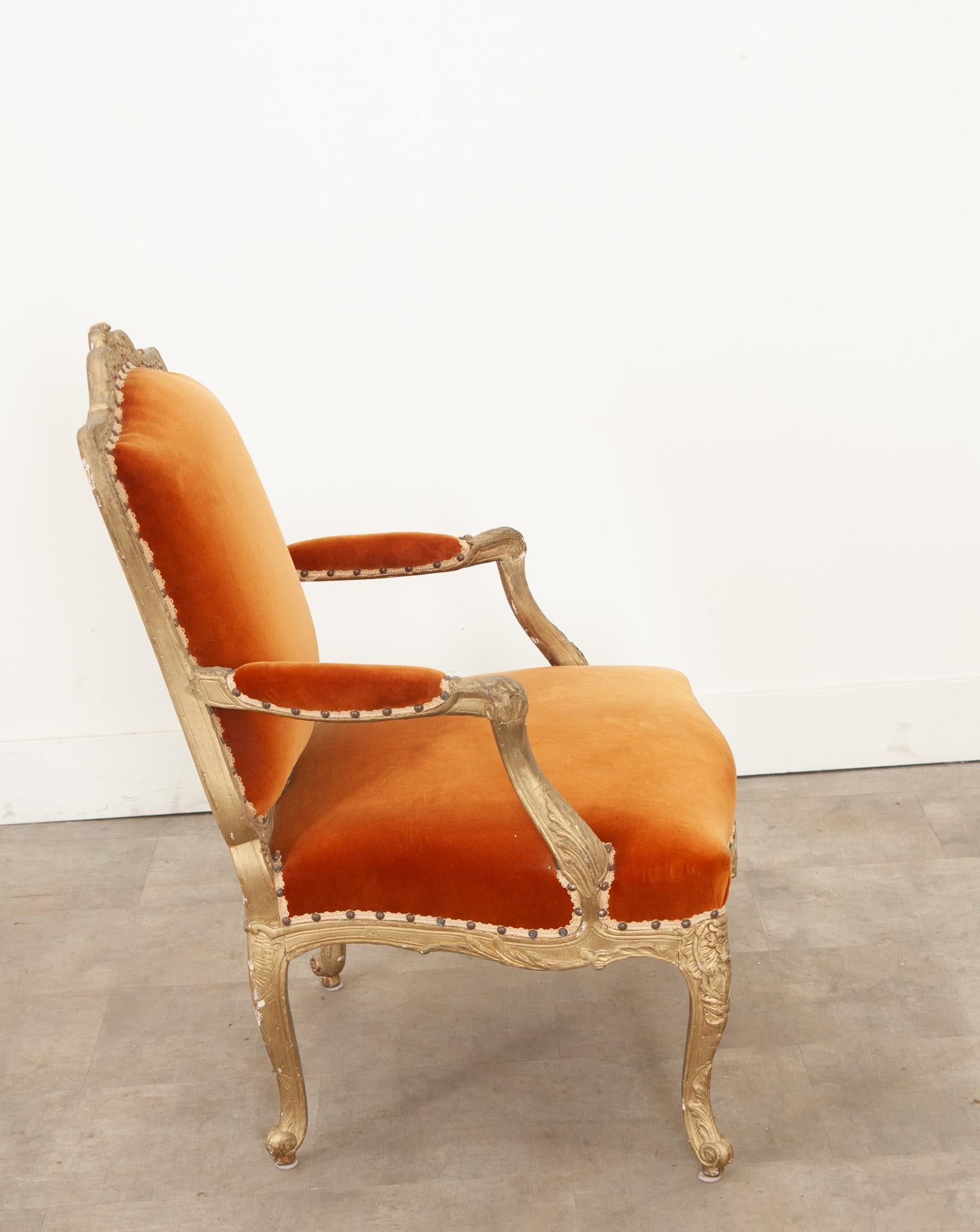 French 19th Century Louis XV Style Painted Fauteuil For Sale 3