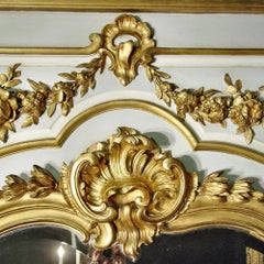 French 19th Century Louis XV Style Patinated and Giltwood Boiserie Element