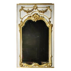 Antique French 19th Century Louis XV Style Patinated and Giltwood Boiserie Element