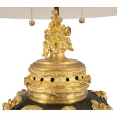 French 19th Century Louis XV Style Patinated Bronze and Ormolu Lamp
