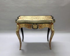 French 19th Century Louis XV Style Red Boulle Occasional Table
