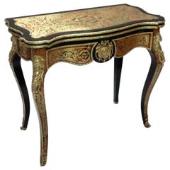 French 19th Century Louis XV Style Red Boulle Occasional Table