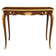 French 19th Century Louis XV Style Side Table/Desk, Signed F. Linke