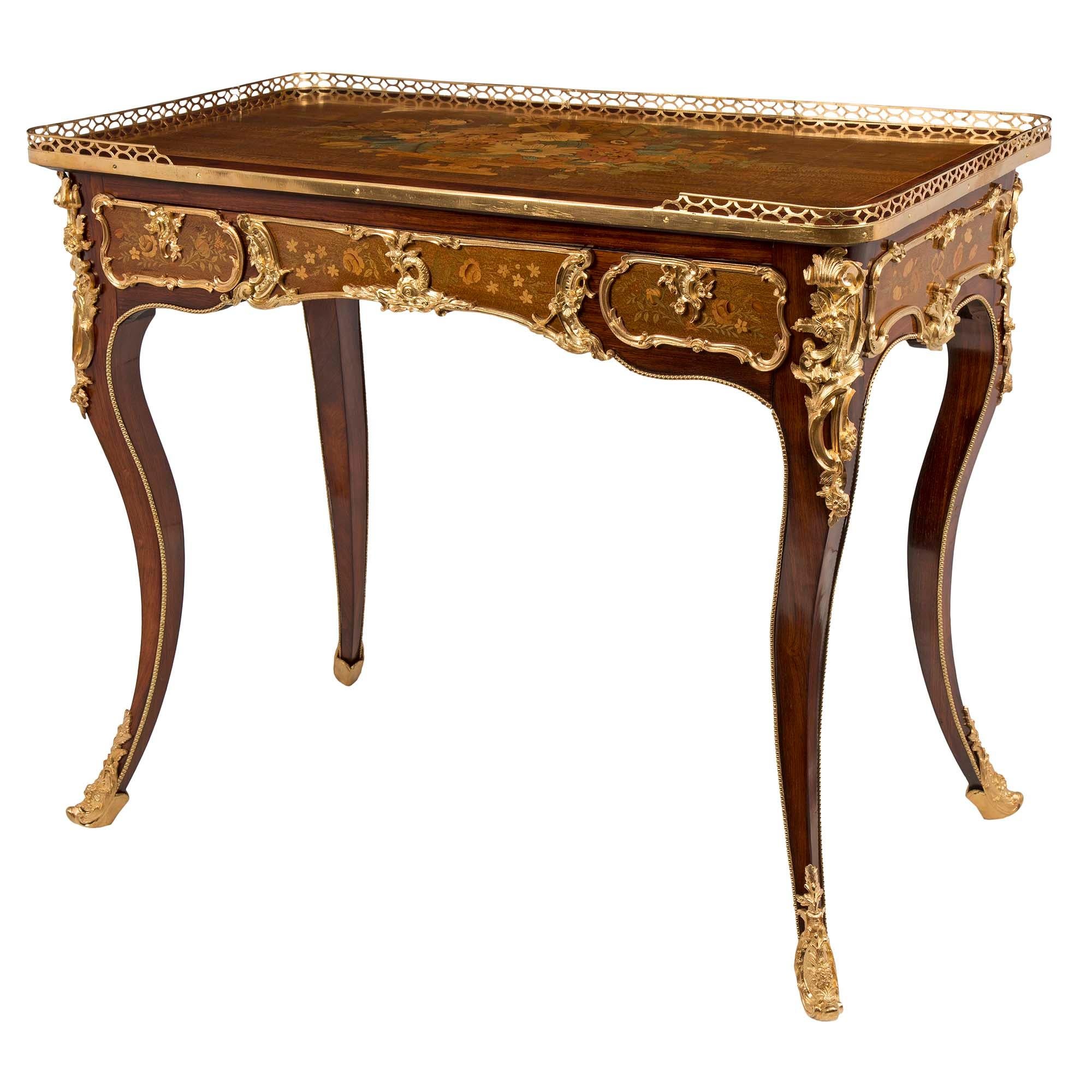French 19th Century Louis XV Style Side Table/Writing Desk For Sale 1
