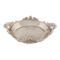 French 19th Century Louis XV Style Silvered Bronze Centerpiece