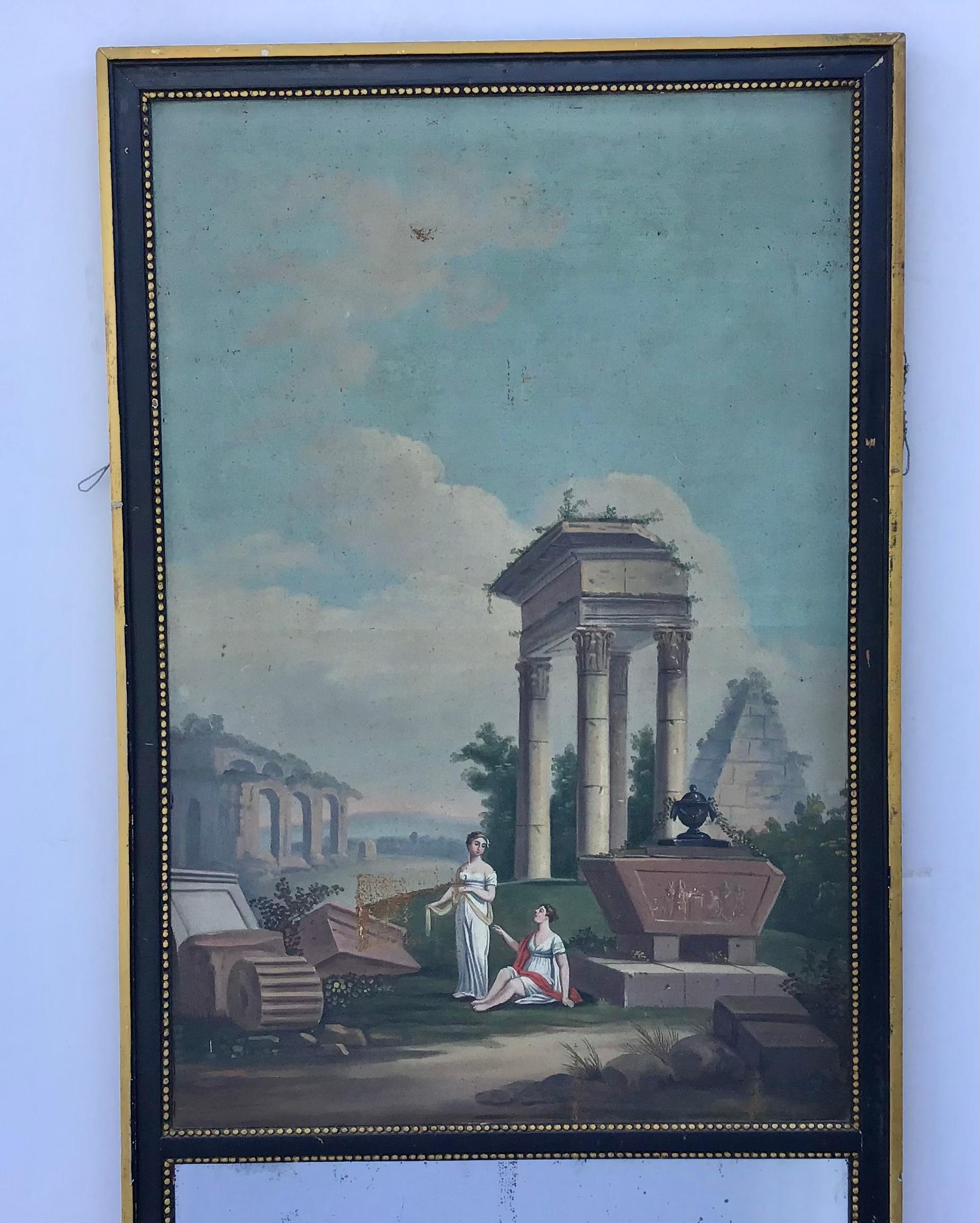 Louis XVI Miroir Trumeau français du 19ème siècle de style Louis XV en vente