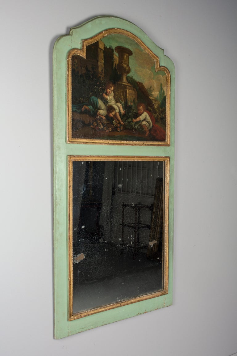 French 19th Century Louis XV Style Trumeau Mirror For Sale 1