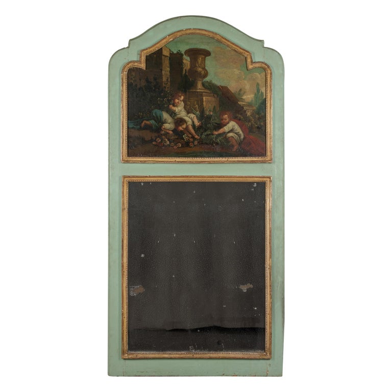 French 19th Century Louis XV Style Trumeau Mirror For Sale