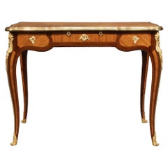 French 19th Century Louis XV Style Tulipwood and Kingwood Ladies Writing Desk