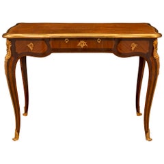 French 19th Century Louis XV Style Tulipwood and Kingwood Ladies Writing Desk