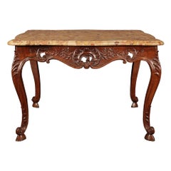 French 19th Century Louis XV Style Walnut Center Table