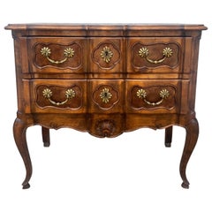 Commode française du XIXe siècle, style Louis XV, en noyer
