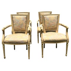 Fauteuils français de style Louis XVI du XIXe siècle - Lot de 4