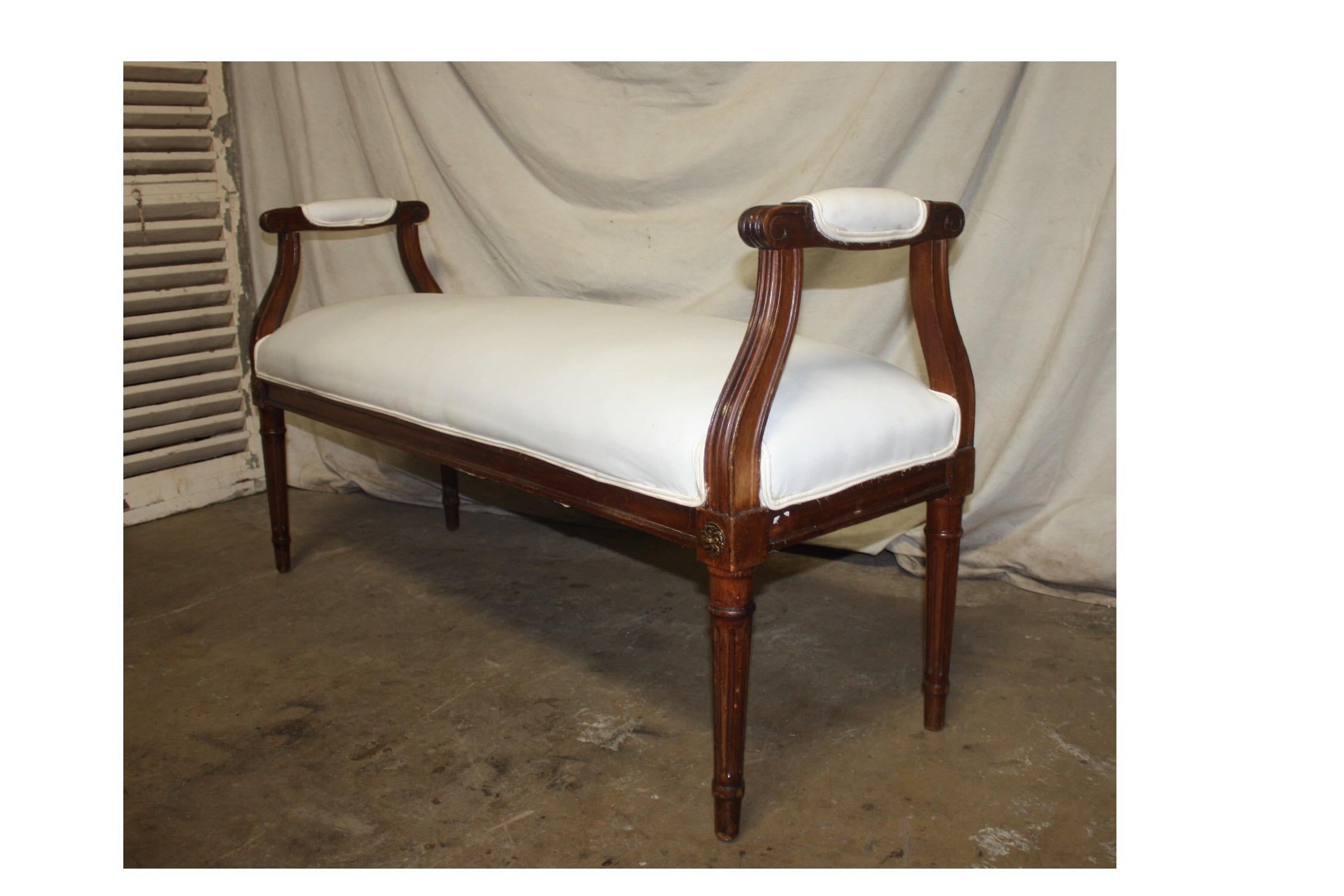 Late 19th Century French 19th Century Louis XVI Bench