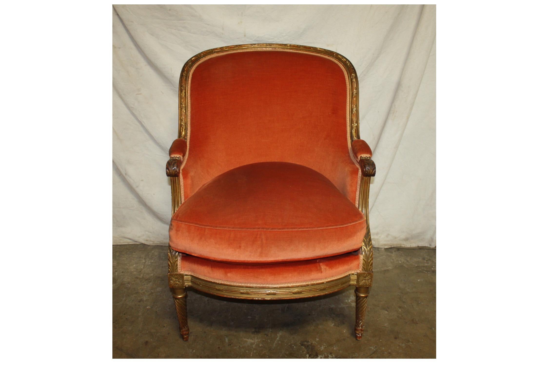French 19th Century Louis XVI Bergere Chair 2