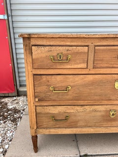 French 19th Century Louis XVI Bleached Solid Walnut Commode