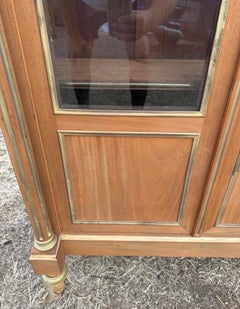 French 19th Century Louis XVI Bleached Two Door Bookcase