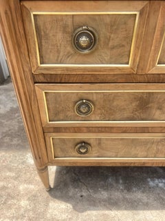 French 19th Century Louis XVI Bleached Walnut Chest of Drawers / Commode
