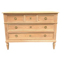 French 19th Century Louis XVI Bleached Walnut Chest of Drawers