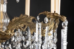 French 19th Century Louis XVI Bronze and Crystal Chandelier