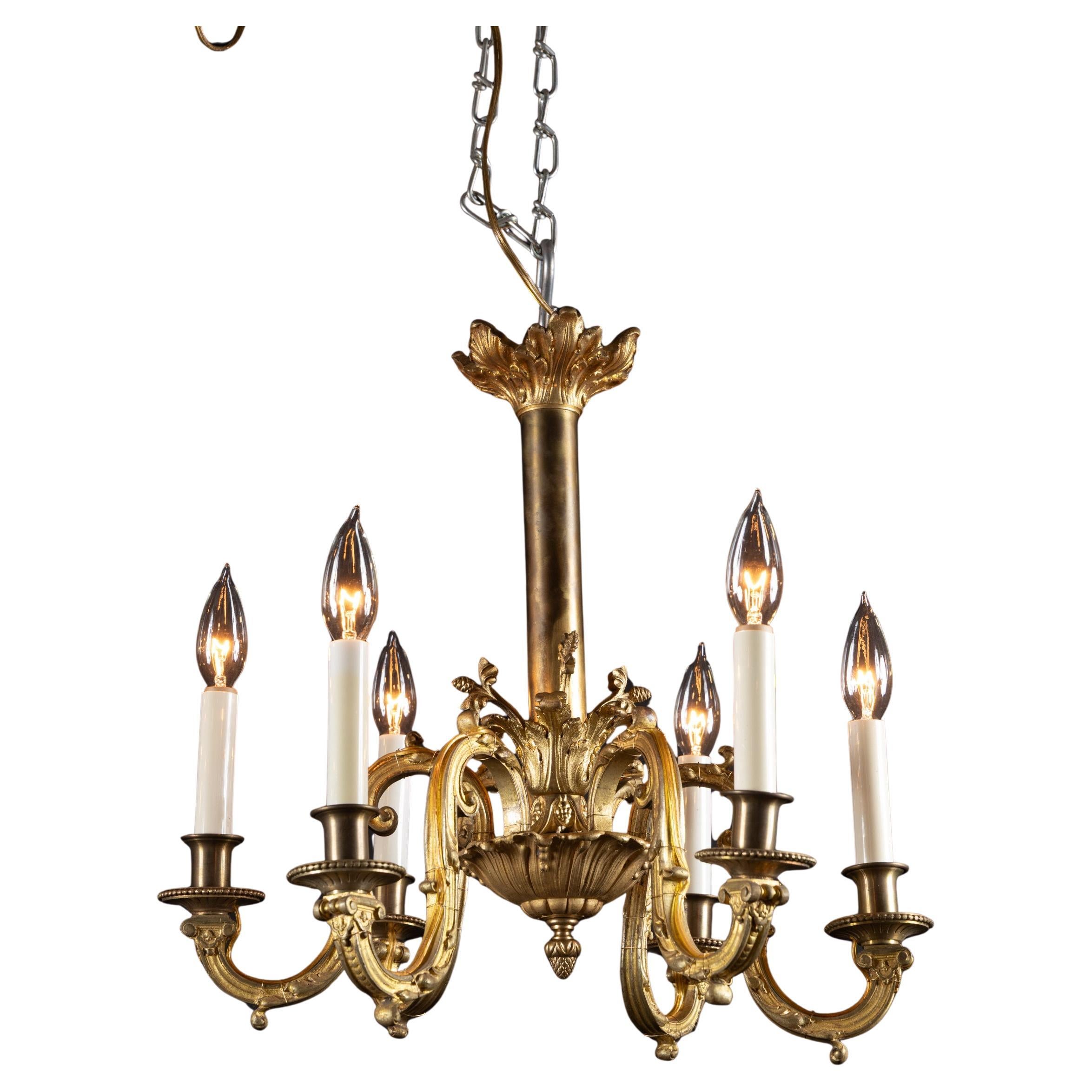 French 19th Century Louis XVI Bronze Chandelier