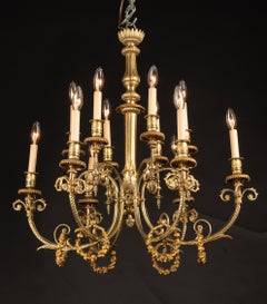 French 19th Century Louis XVI Bronze D’ore Chandelier