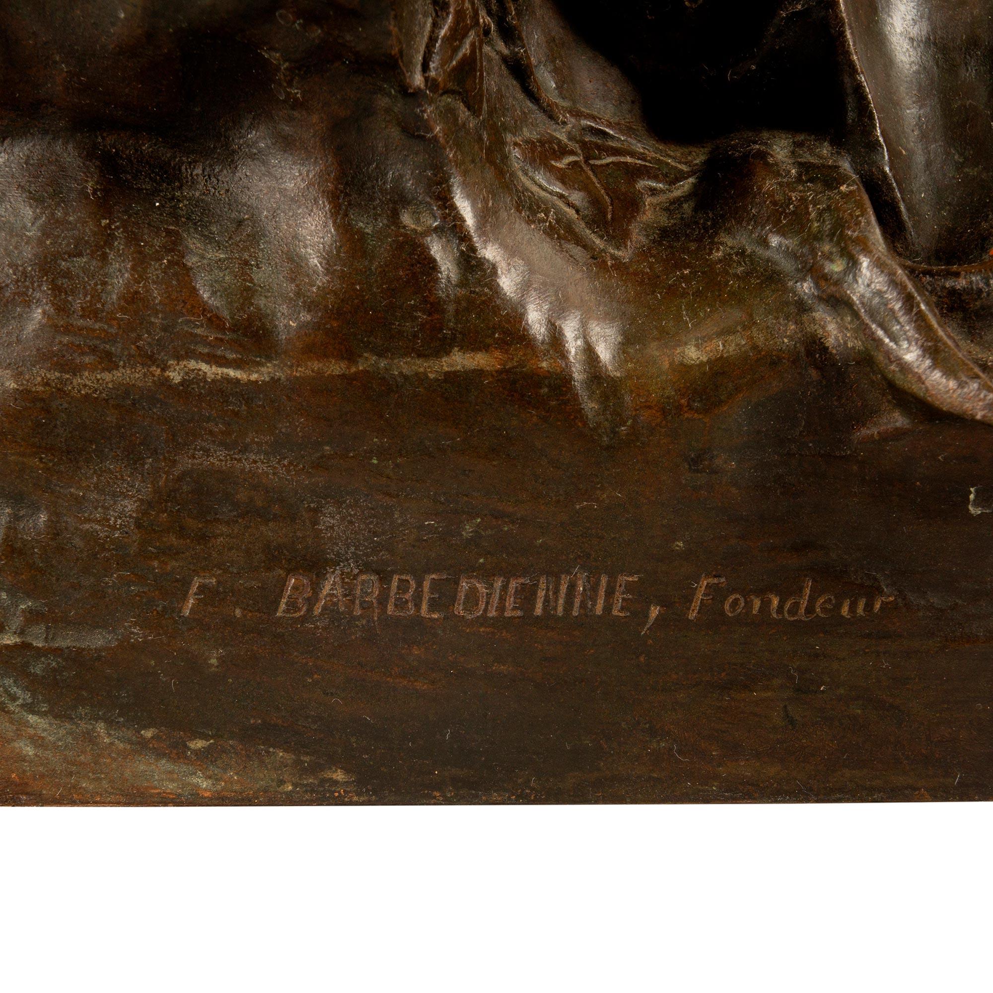 Statue française du XIXe siècle en bronze de style Louis XVI de l'« Allégorie de l'histoire » en vente 4