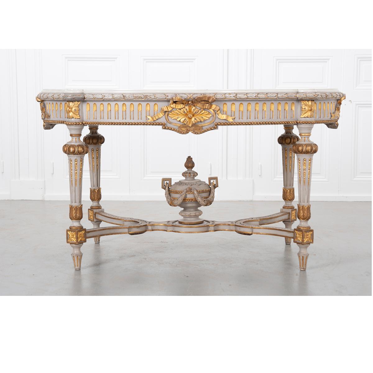 Marble French 19th Century Louis XVI Center Table