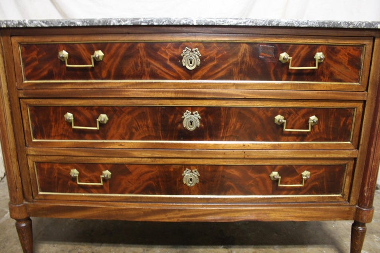 Marquetry French 19th Century Louis XVI Commode