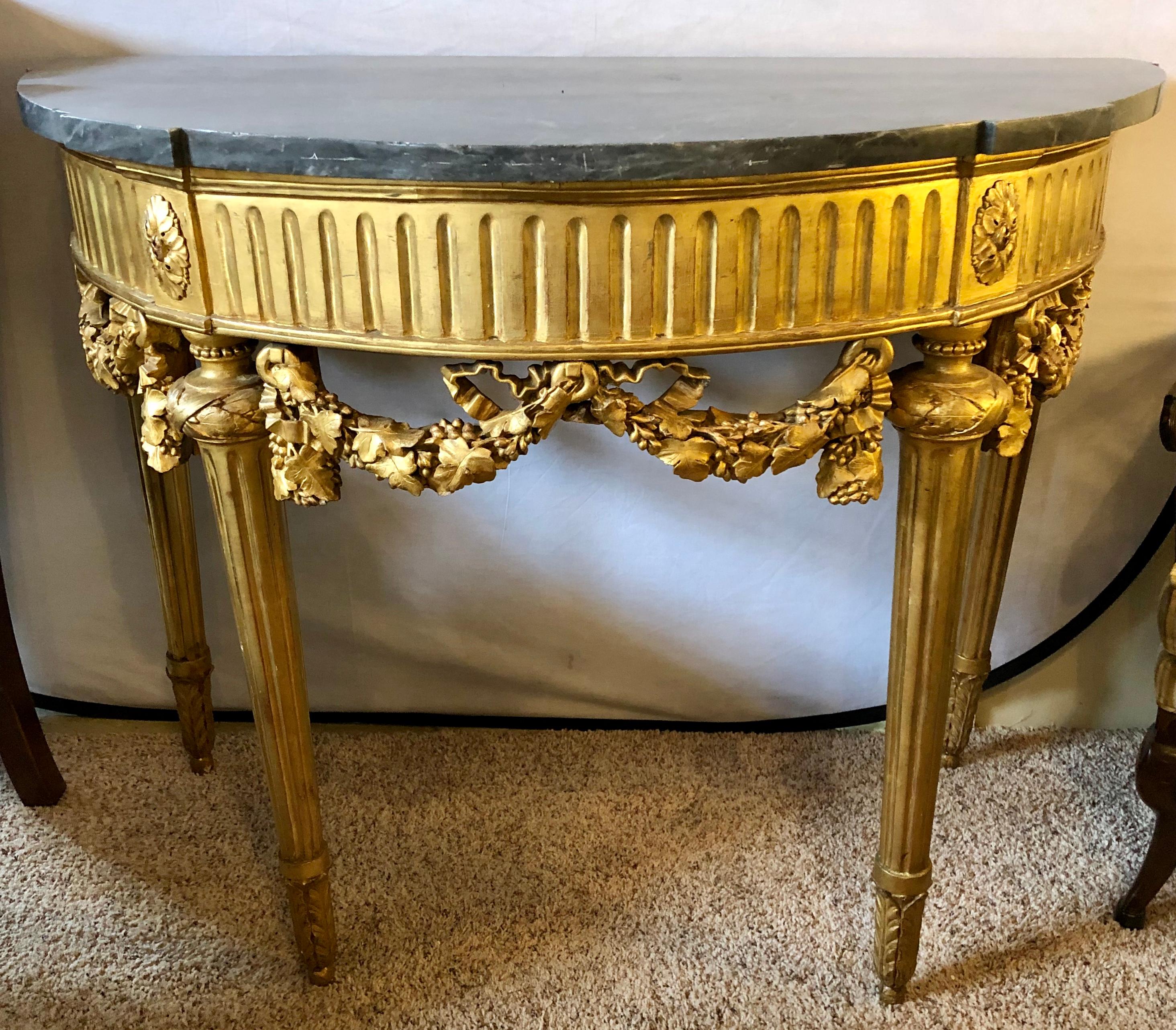 French 19th Century Louis XVI Console with Marble Top 2