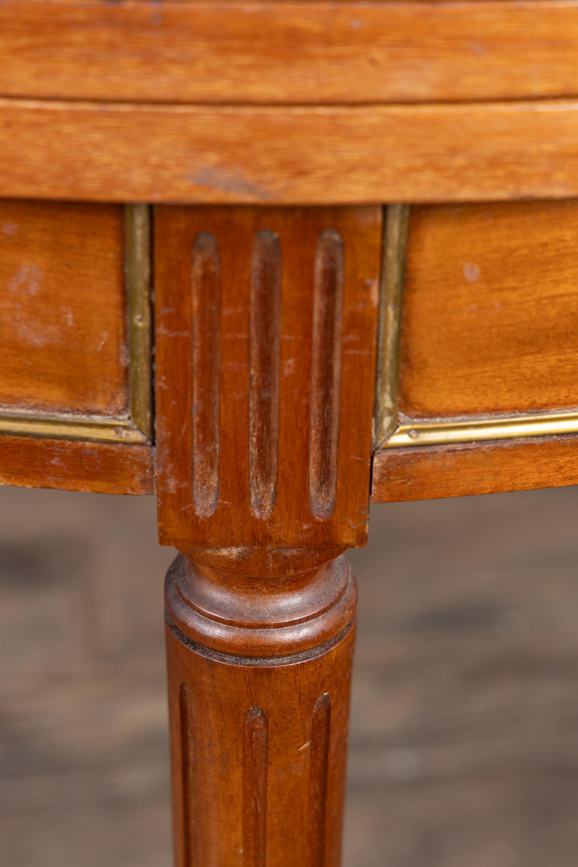 Table à cartes Demi-Lune Louis XVI du 19ème siècle en vente 8