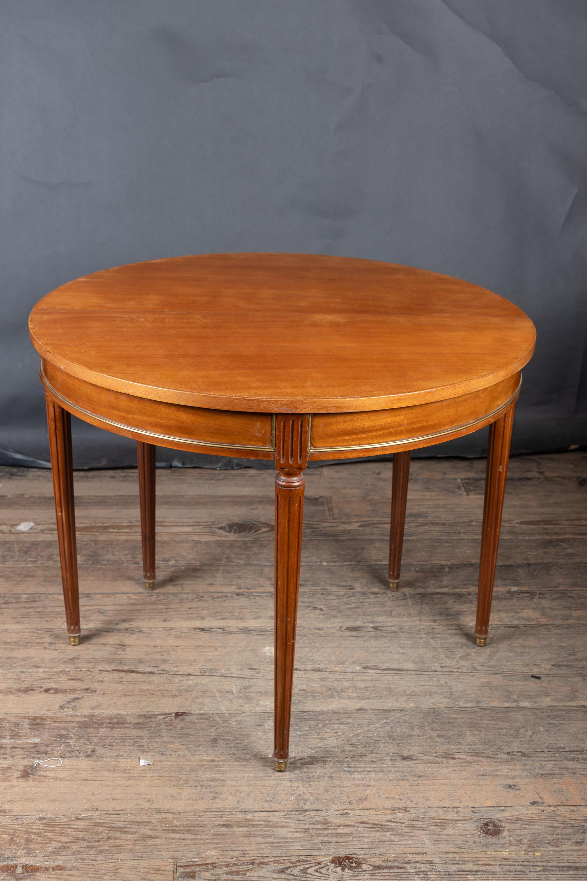 XIXe siècle Table à cartes Demi-Lune Louis XVI du 19ème siècle en vente