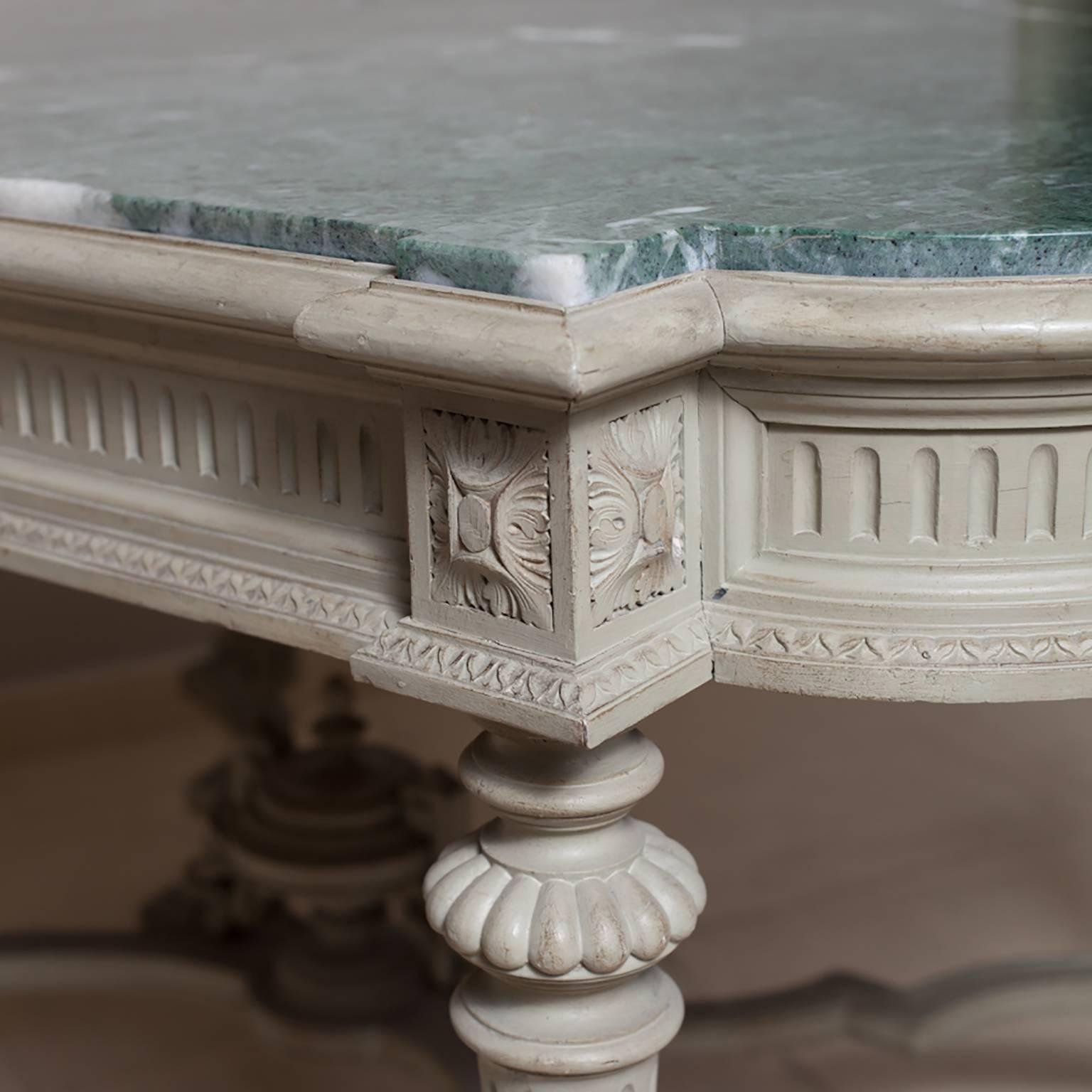 Marble French 19th Century Louis XVI Desk or Centre Table