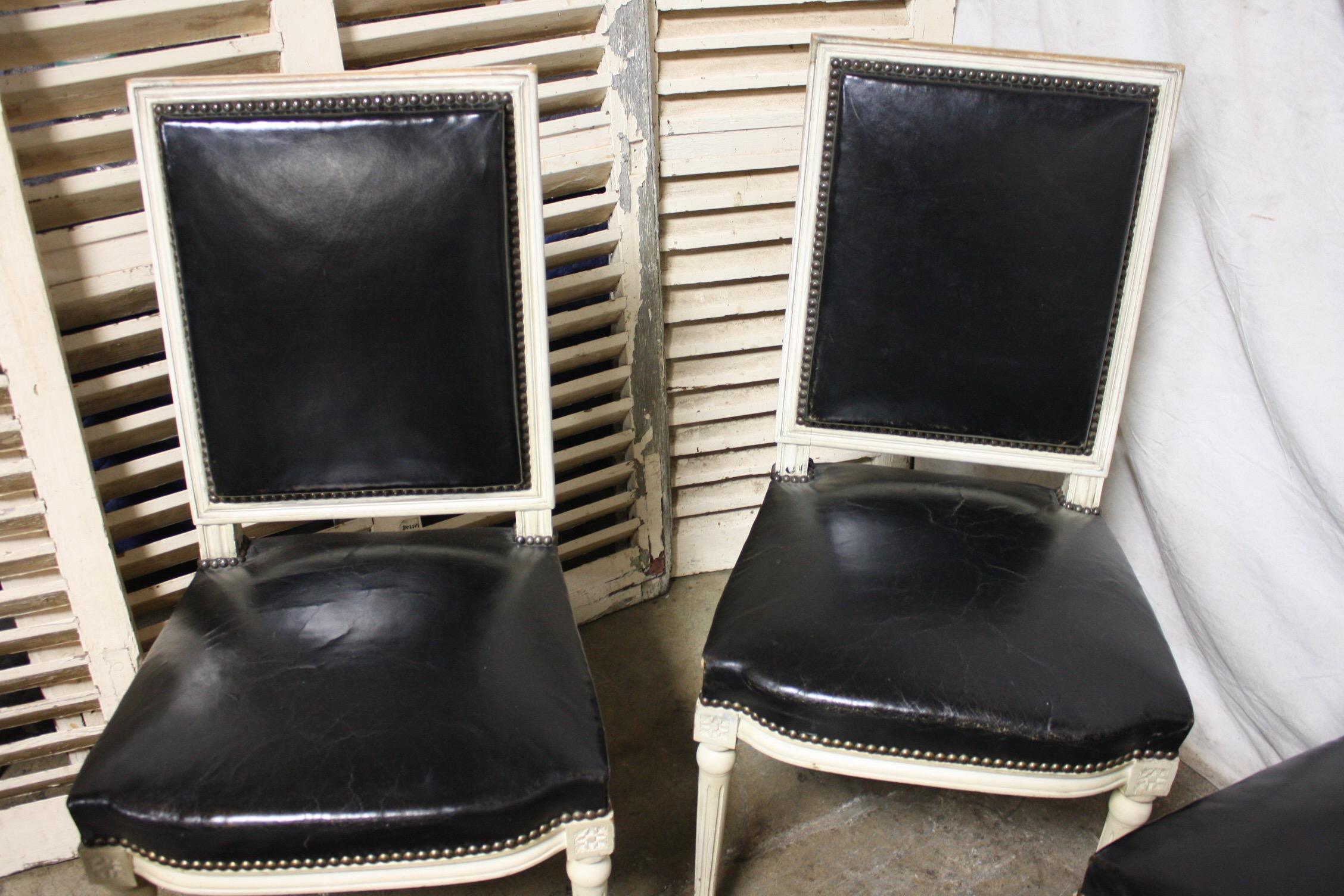 French 19th Century Louis XVI Dining Chairs 1